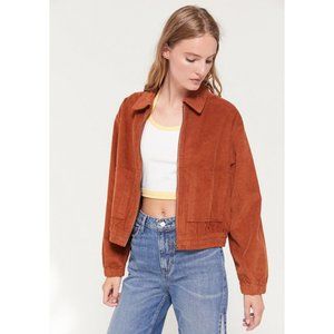 Urban Outfitters Zip Front Corduroy Bomber Jacket